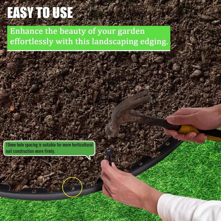 XMSJ Landscape Edging Kit With Connectors And Spikes