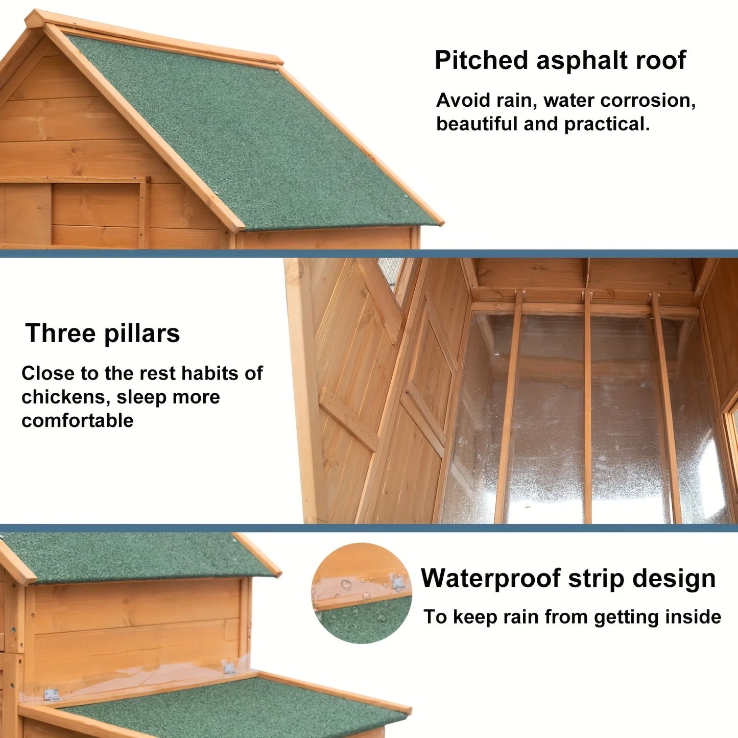 Movable Chicken Coop On Wheels For 6 To 8 Chickens