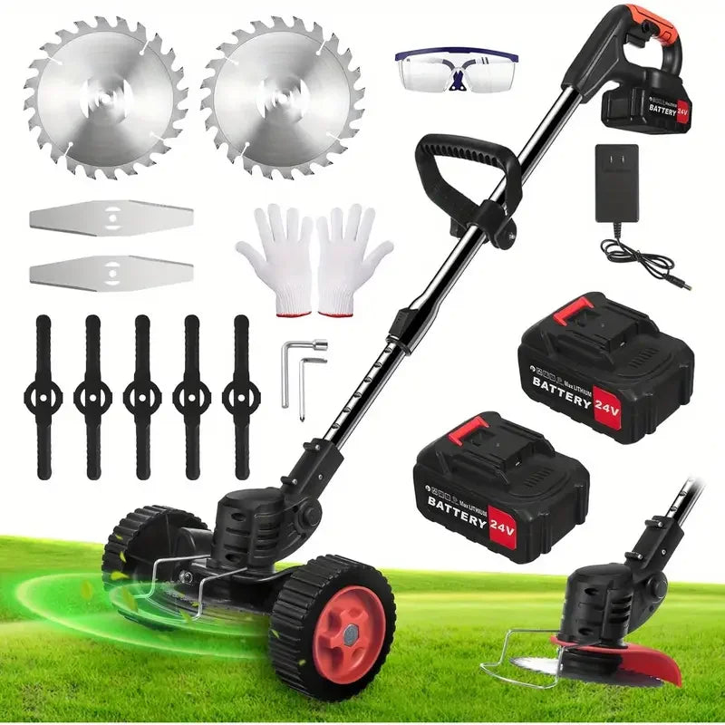 Jahy2Tech 24V Cordless Weed Eater Edger String Trimmer