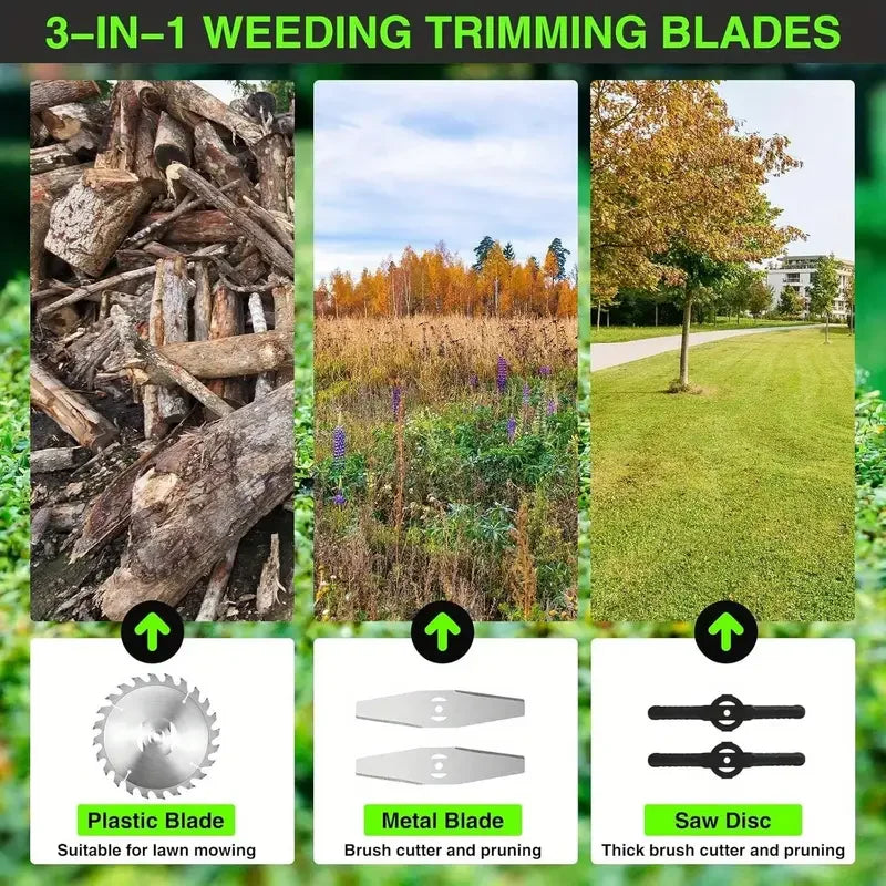 Jahy2Tech 24V Cordless Weed Eater Edger String Trimmer