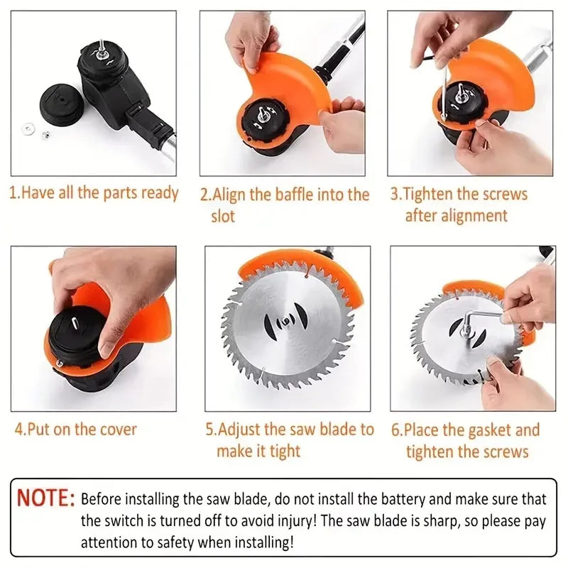 Jahy2Tech 24V Cordless Weed Eater Edger String Trimmer