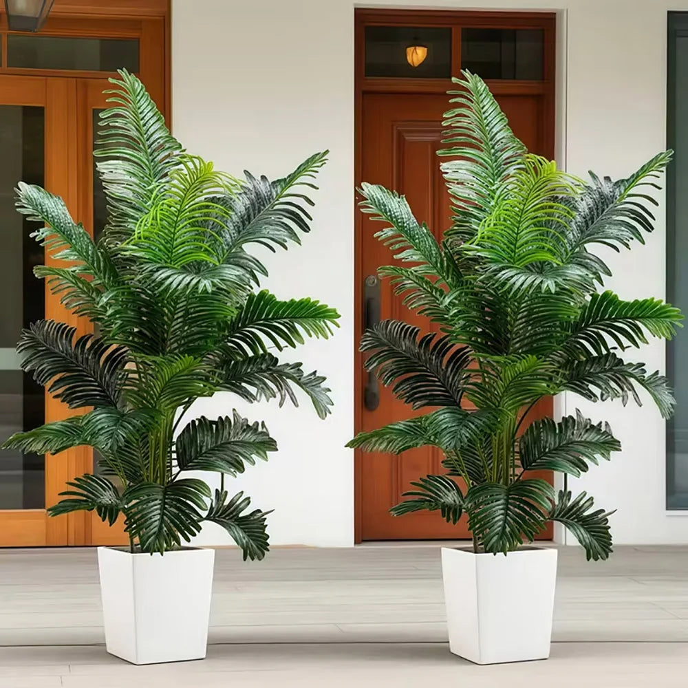 Artificial 2Piece Palm Tree Plant For Indoor And Outdoor Decor