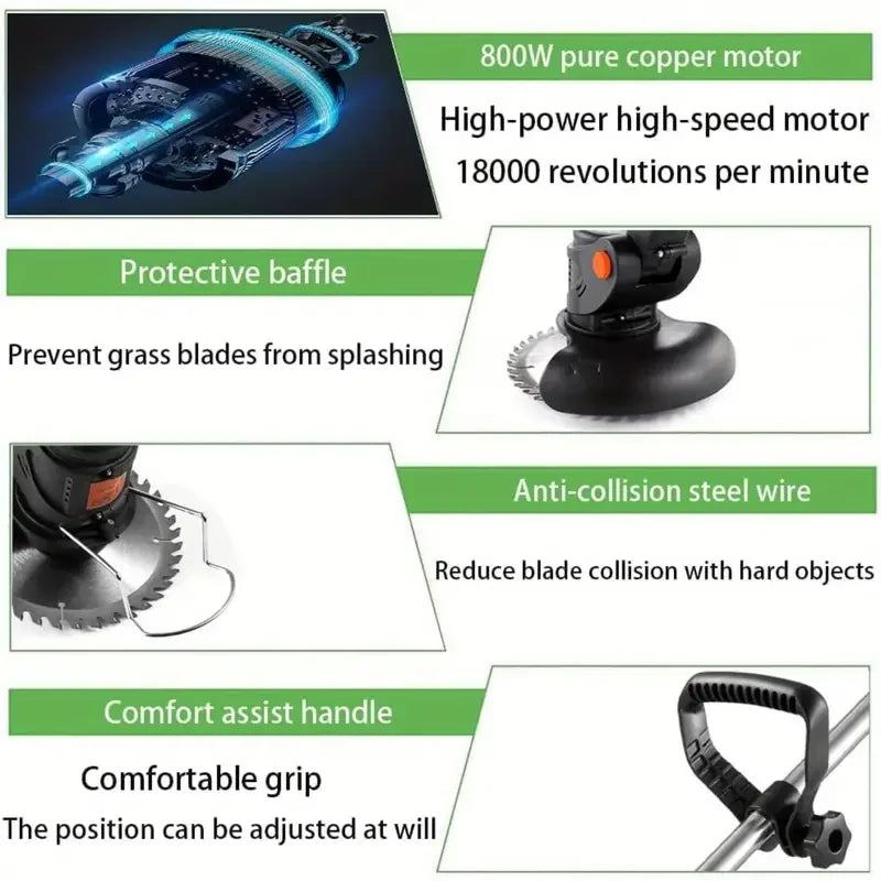 Jahy2Tech 24V Cordless Weed Eater Edger String Trimmer