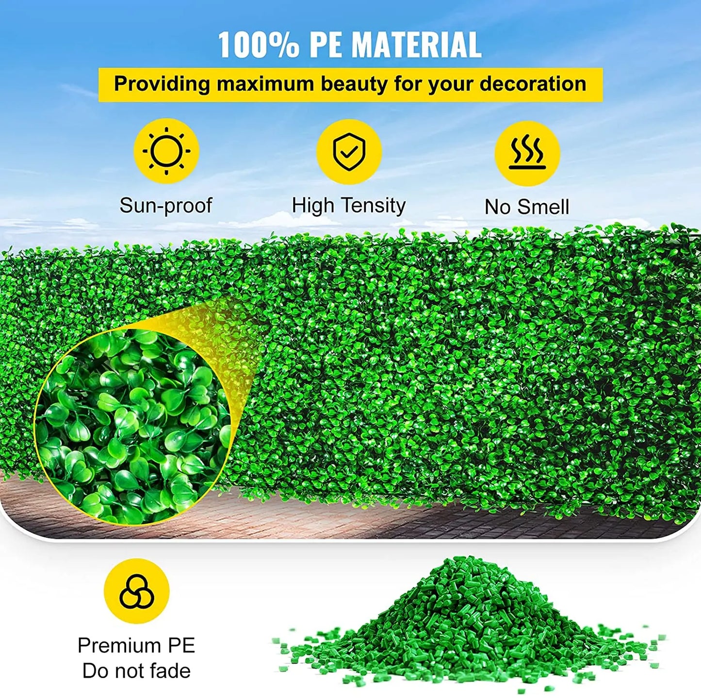 SucceBuy Boxwood Hedge Wall Panels Artificial Plant Wall Decor