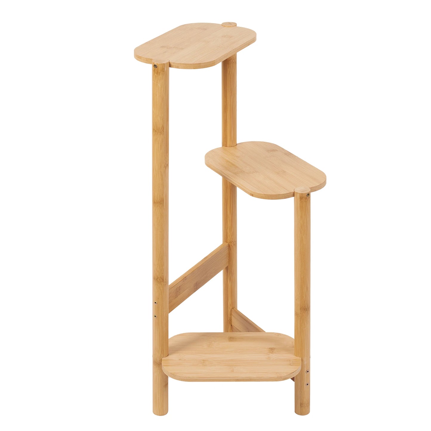 Bamboo 3 Tier Plant Stand Indoor Corner Display Rack