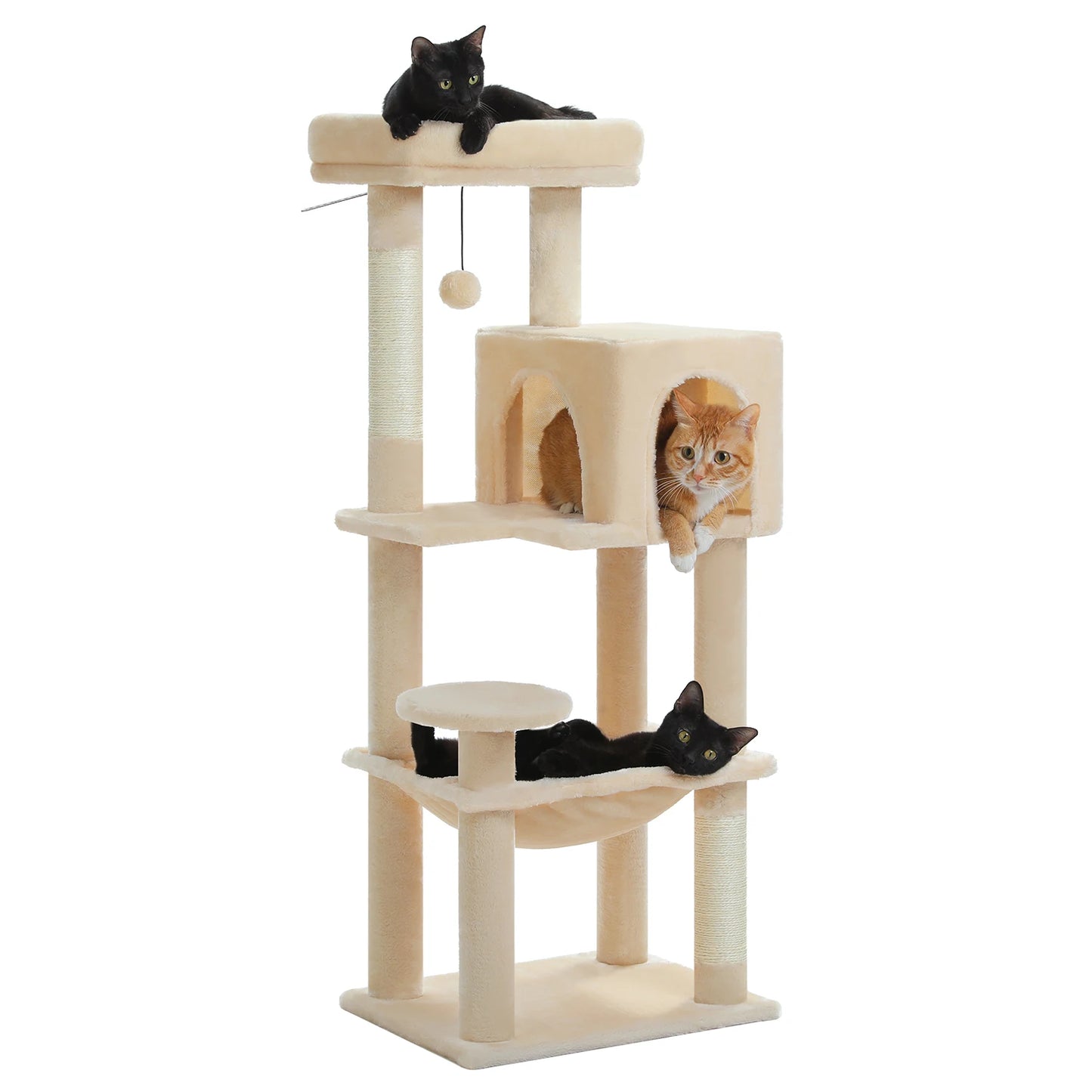 PEQULTICN Multi Level Cat Tree Tower With Condo And Hammock