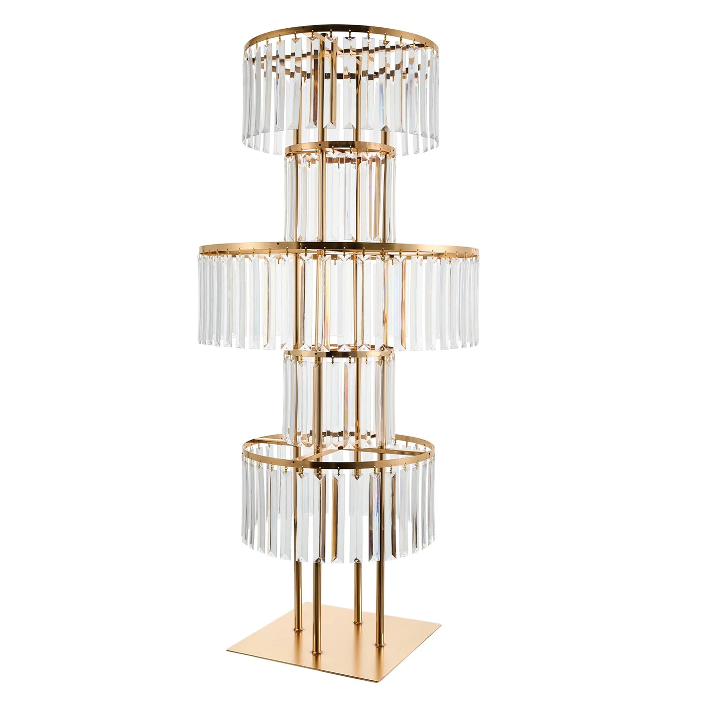 5 Tier Iron And Acrylic Wedding Flower Stand Floor Centerpiece