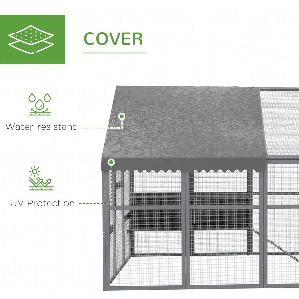 Wooden Chicken Coop Run With Waterproof UV Cover And Walkthrough