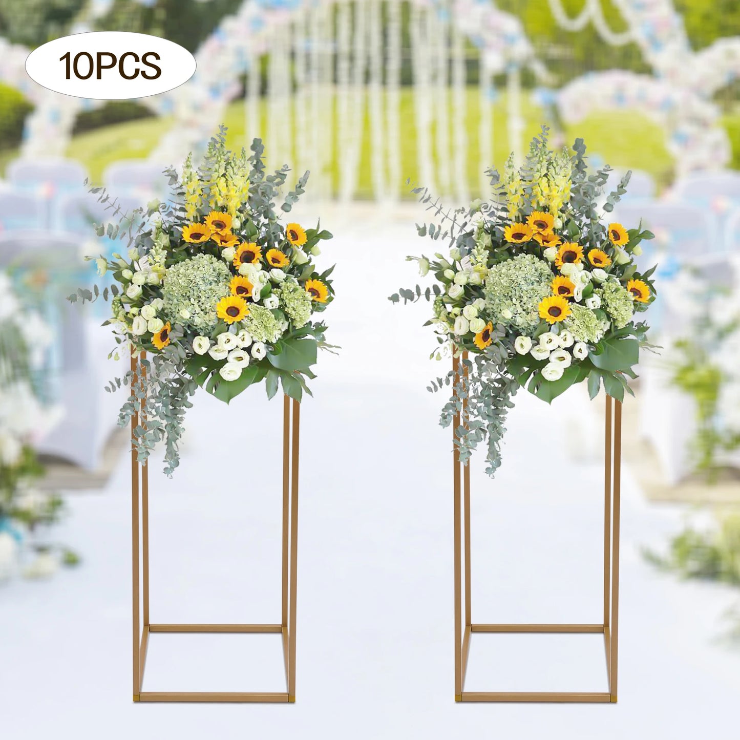 Wedding Flower Stand Set Metal Column Rack Pillar Display