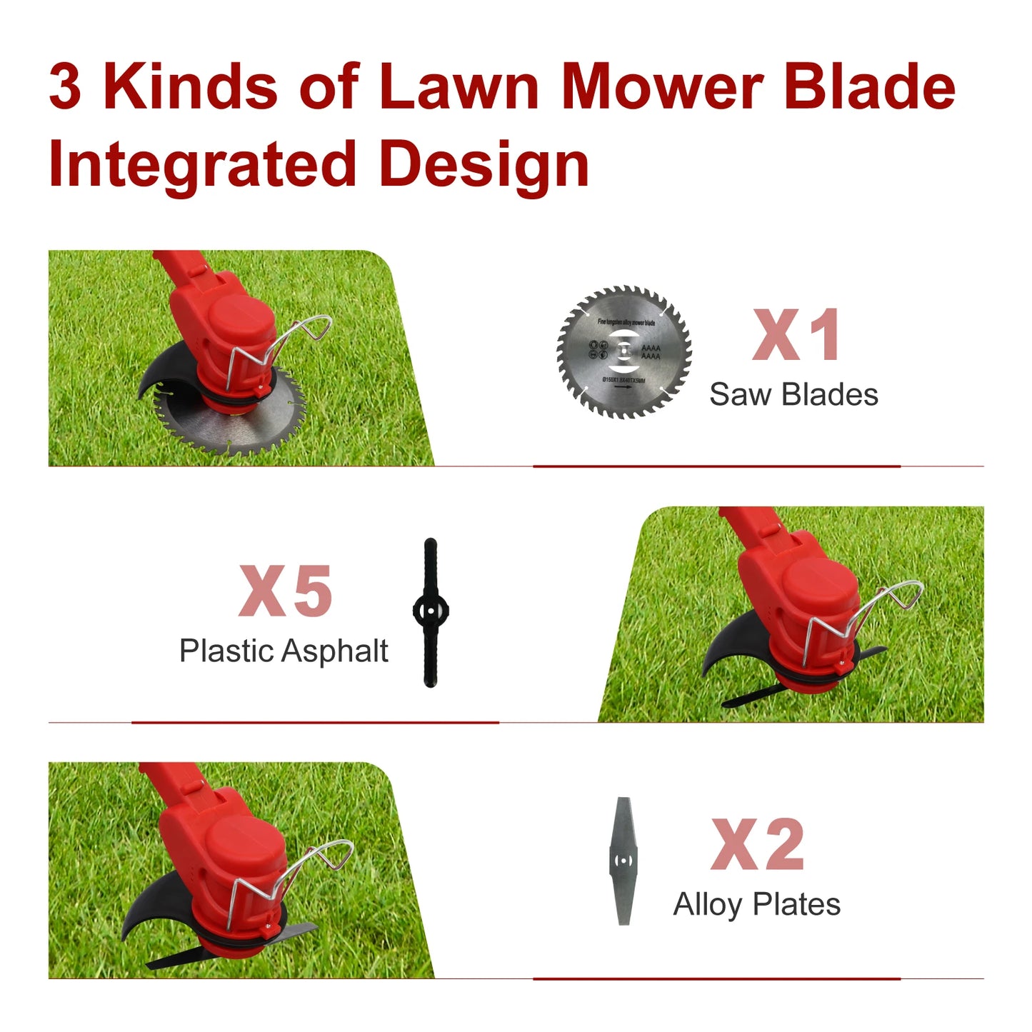 Cordless Weed Trimmer Edger 21V Lithium Battery Included