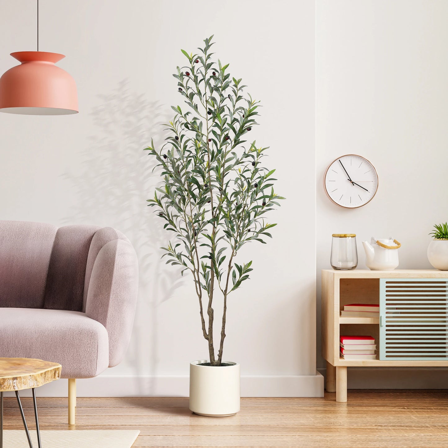 KAZEILA CN Artificial Olive Tree Multi Trunk Realistic Branches Planter