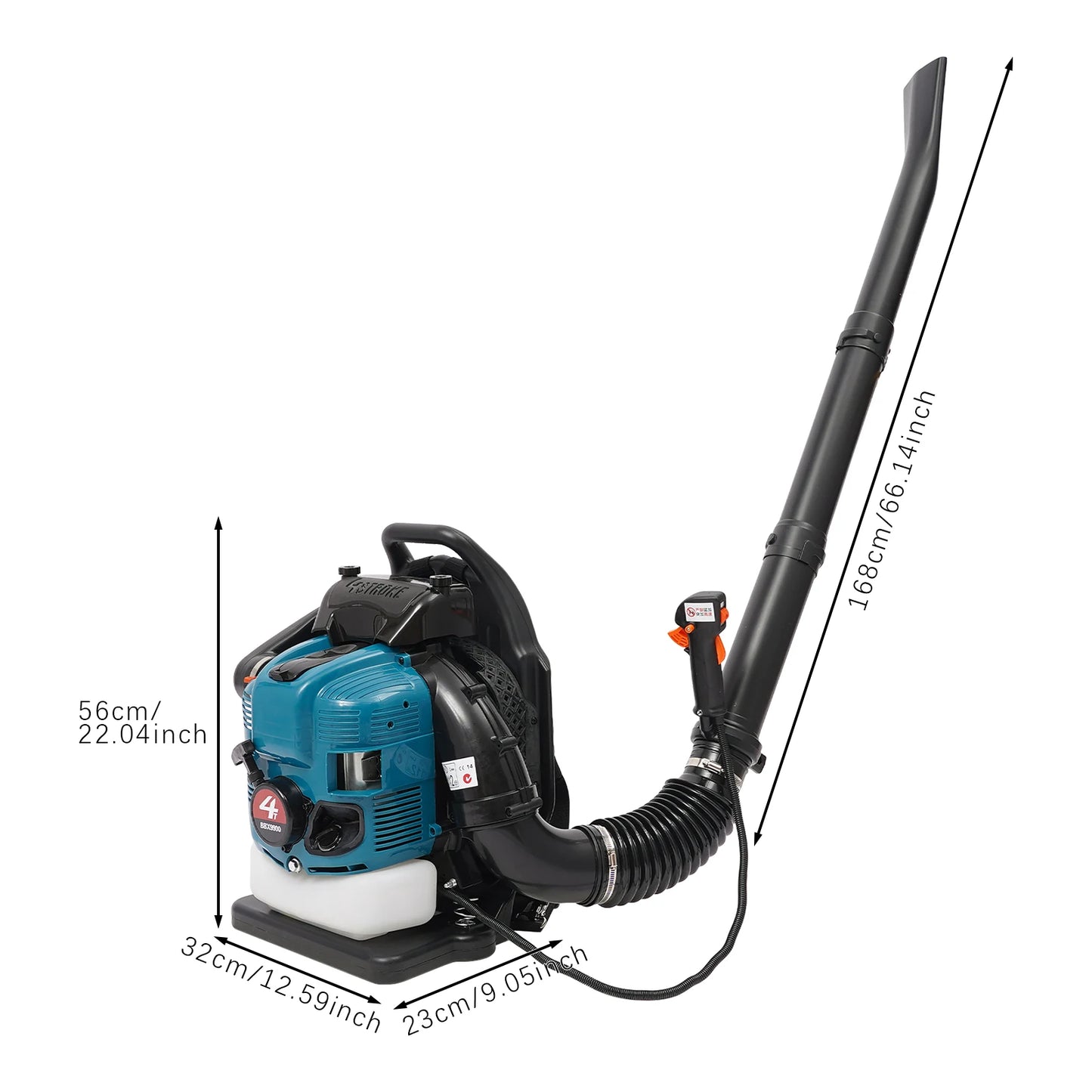 Bymaocar Backpack Leaf Blower 75.6cc Gas Powered 2.6KW 7000RPM