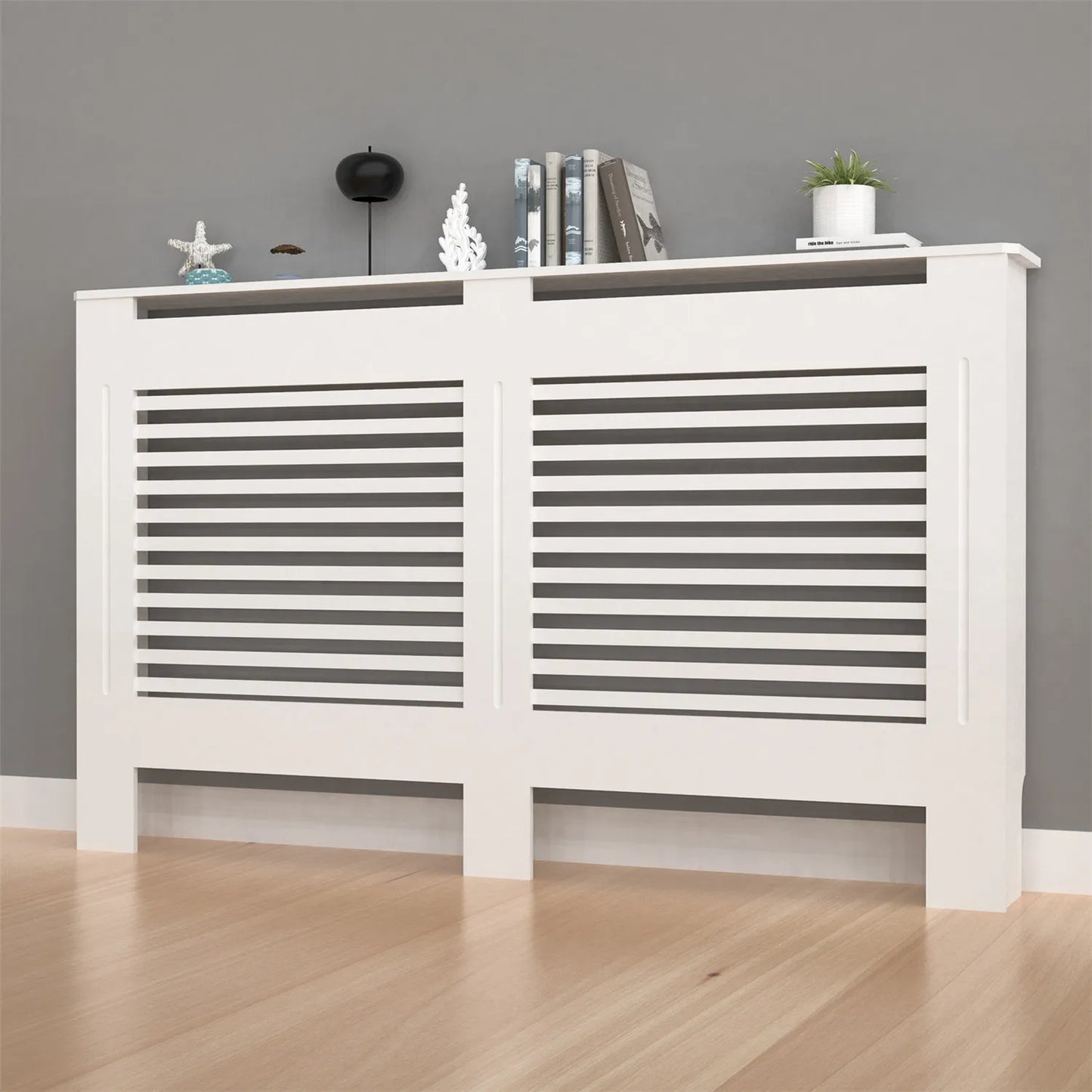 MDF Radiator Cover Cabinet With Grill Shelf For Home Use