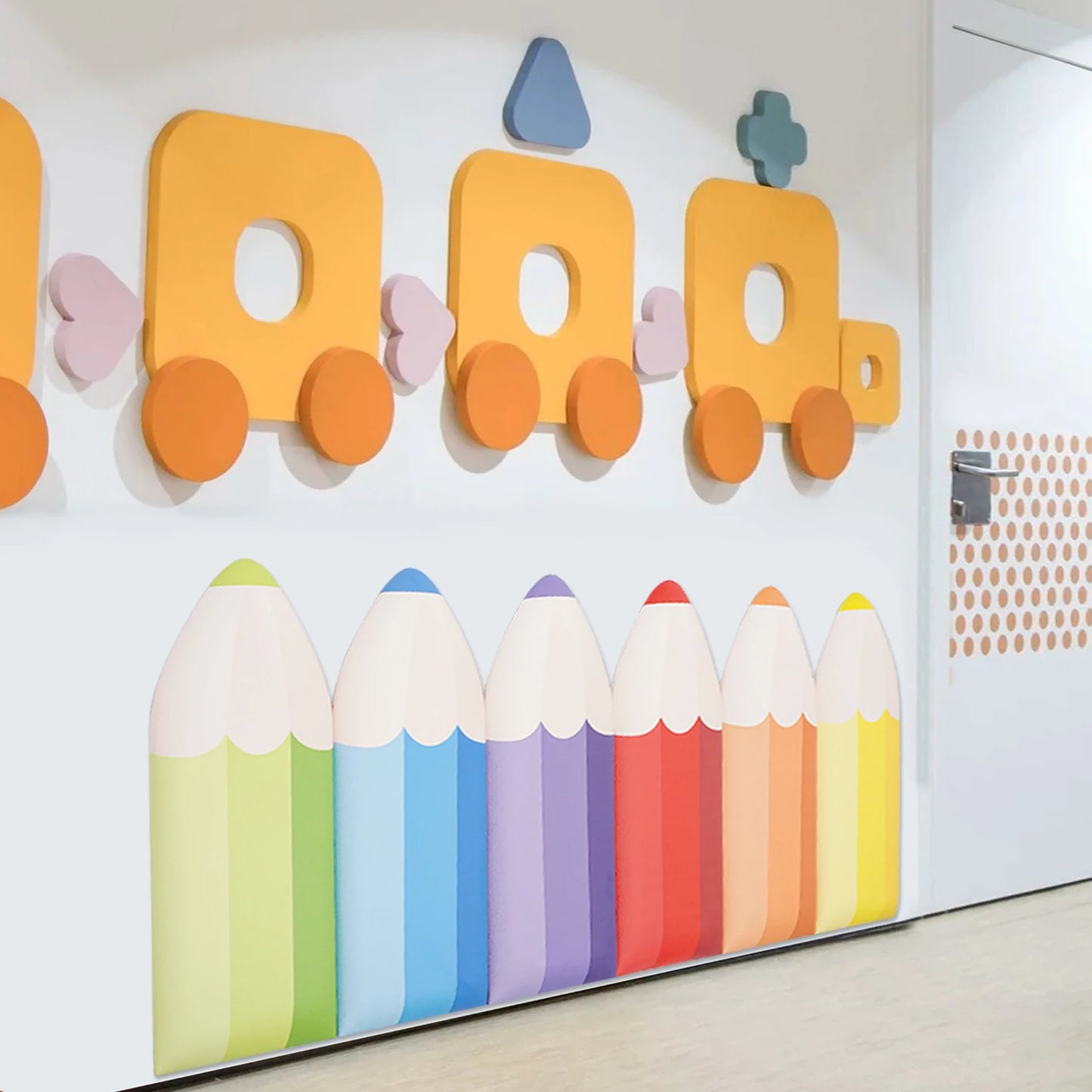 6 Pack Pencil Wall Stickers Anti Collision Padding for Kids