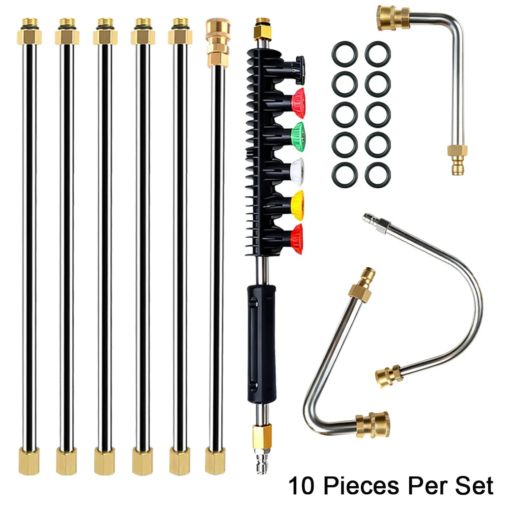 High Pressure Washer Extension Wand Set With Quick Connect Nozzle Tips