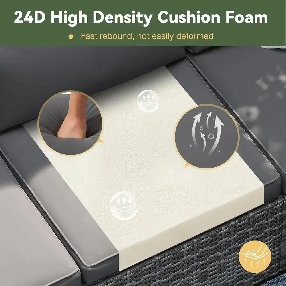 Deep Seat Outdoor Cushion Set Water Resistant For Patio Furniture