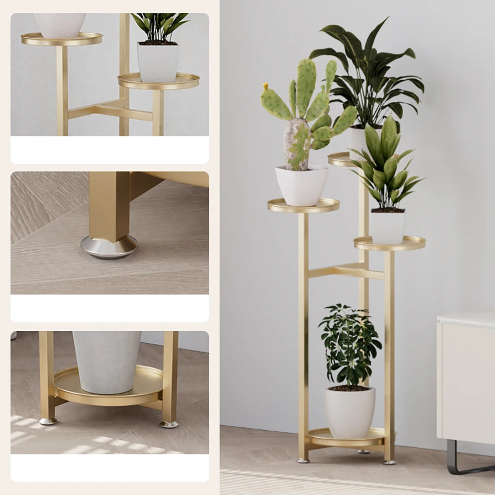 TWISTER.CK Tiered Plant Stand Indoor Five Tier Metal Corner Shelf