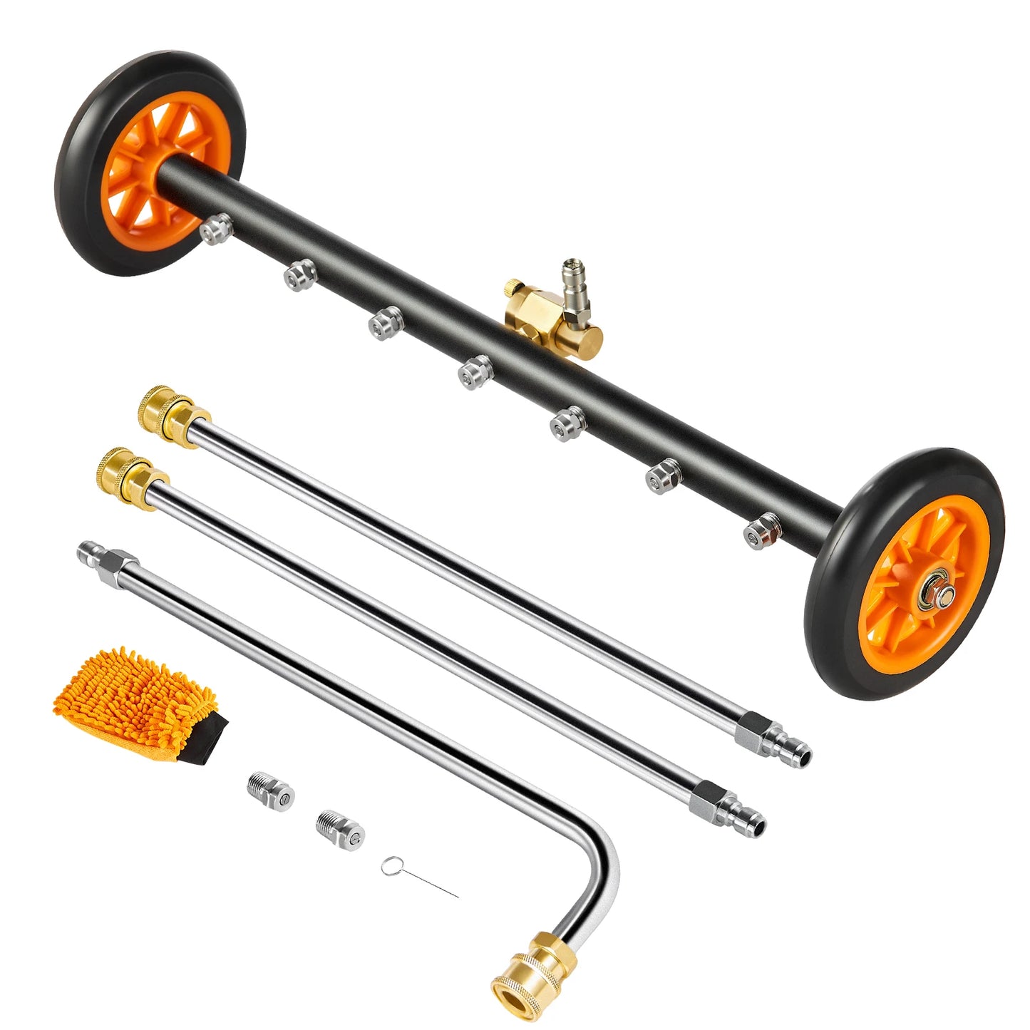 SucceBuy Stainless Steel Undercarriage Cleaner For Pressure Washers 4000 PSI