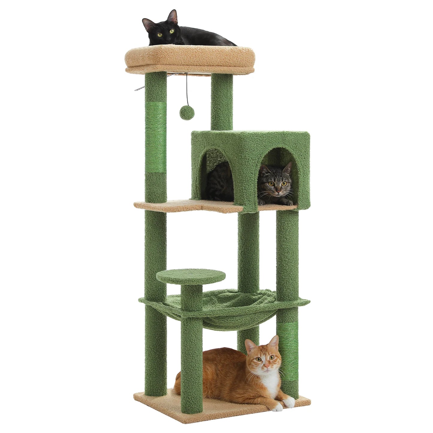 PEQULTICN Multi Level Cat Tree Tower With Condo And Hammock