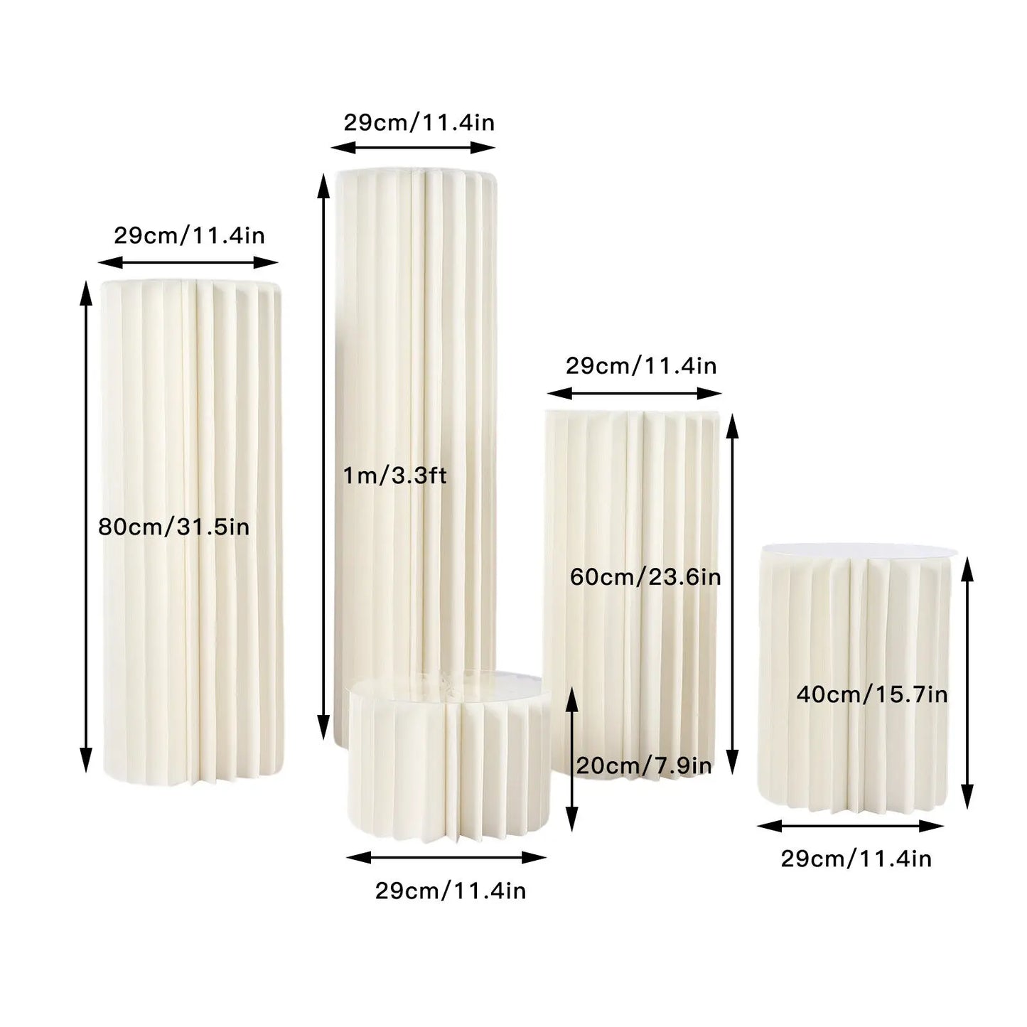 Wedding Cardboard Vases Centerpieces 5 Pack For Party Tables Decorations
