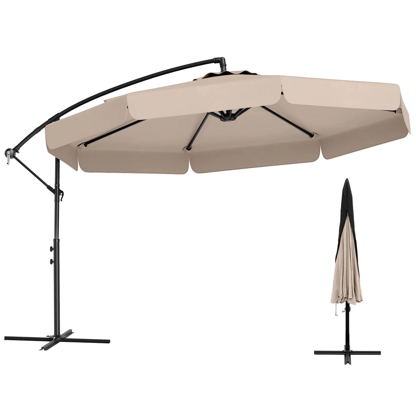 LIFEZEAL Offset Hanging Cantilever Umbrella With Cover