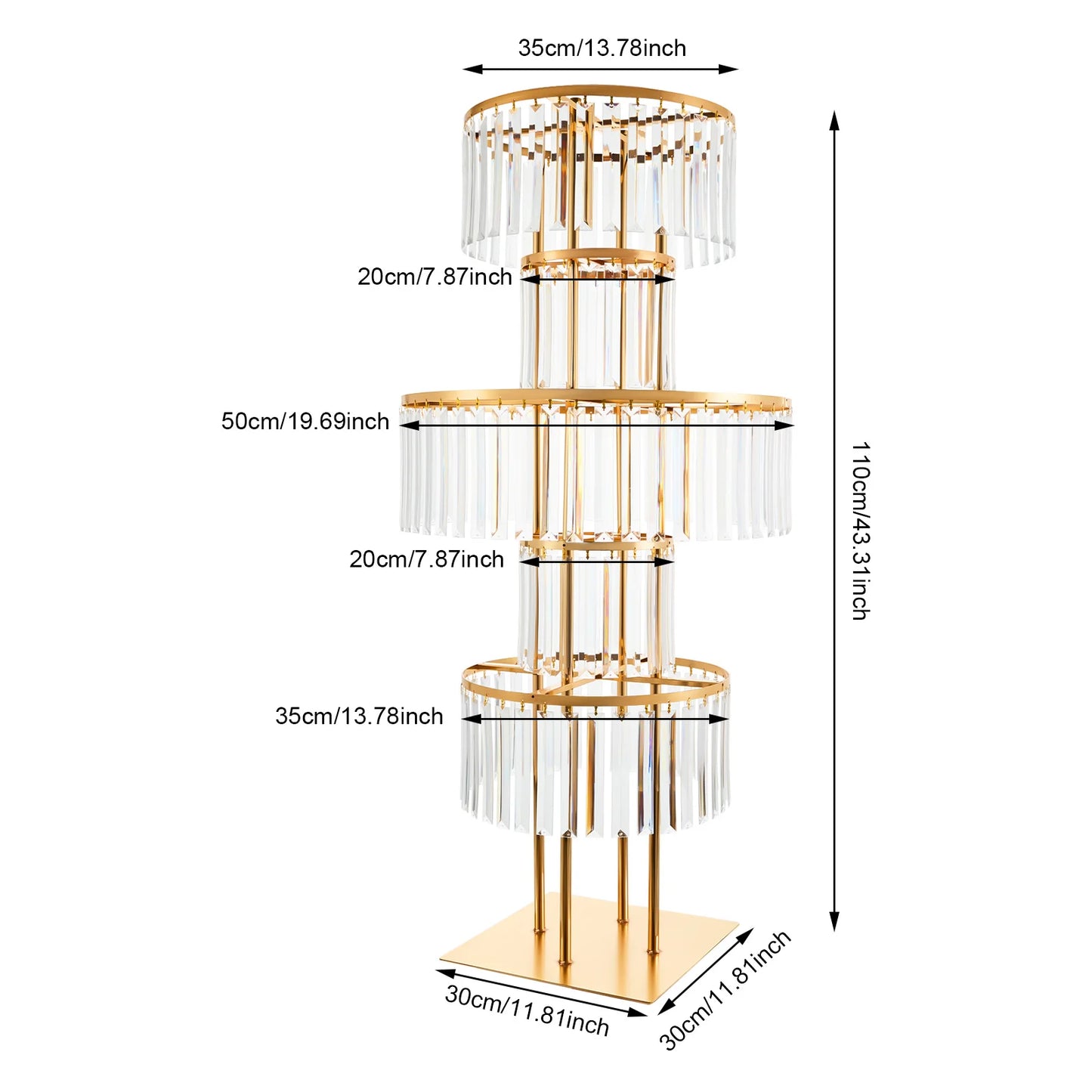 Five Tier Round Flower Stand For Wedding Centerpieces And Hotels