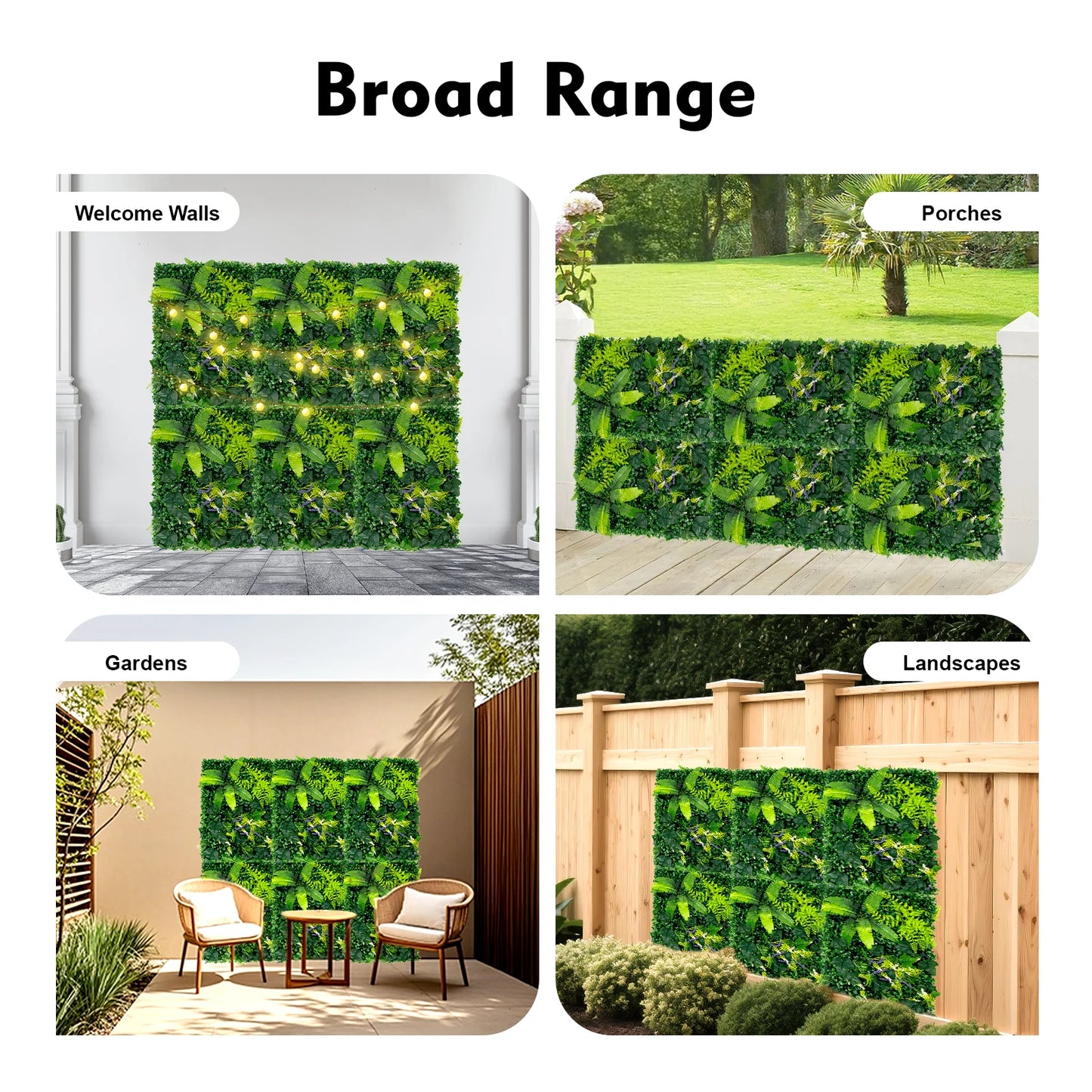 Artificial Grass Backdrop Wall 6 Pack For Indoor Outdoor Decor