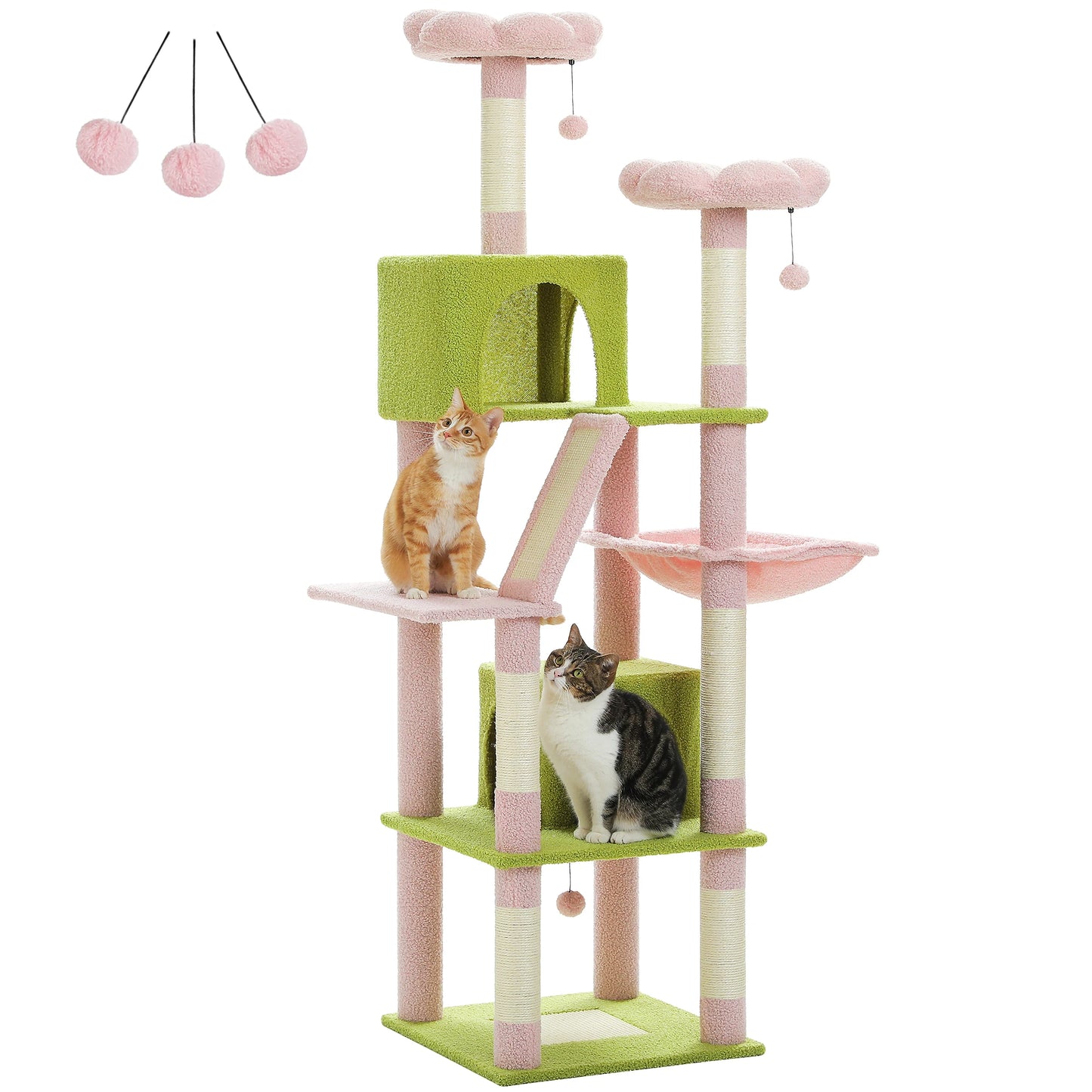 PAWZ Road Cat Tree Multi-Level Plush Condo With Scratching Posts