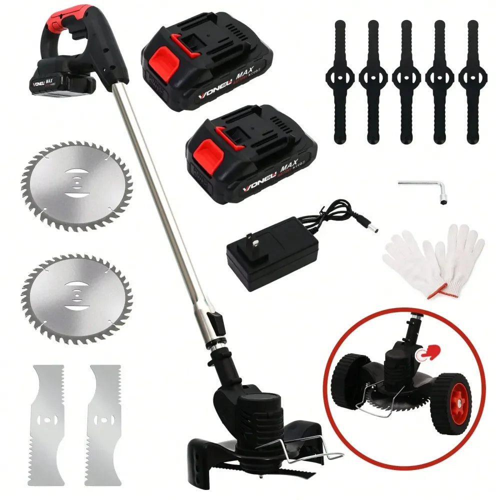 XMSJ Cordless Weed Eater 21V 650W Lawn Edger Trimmer
