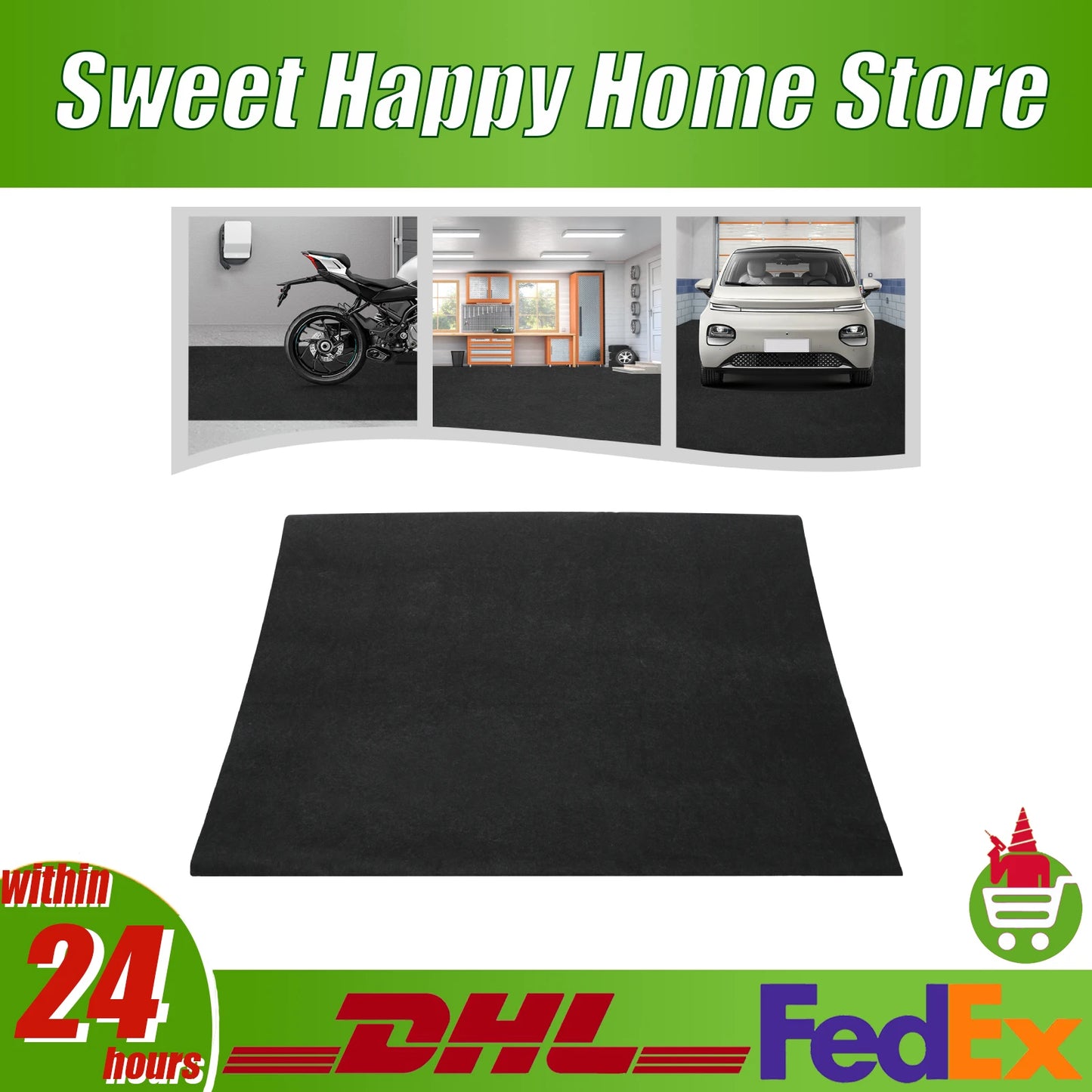 Garage Non Slip Mat Non Woven PE Waterproof Floor Protection