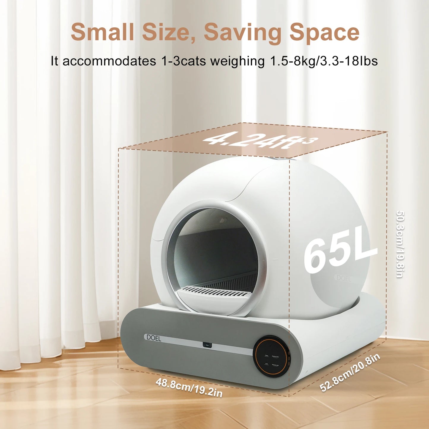 DOEL Self Cleaning Cat Litter Box Automatic With App Control And WiFi