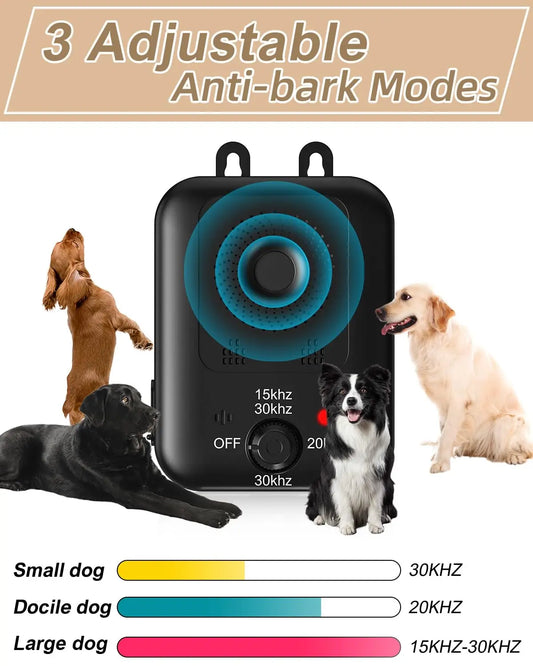 Ultrasonic Bark Deterrent For Dogs Rechargeable Indoor Outdoor Use