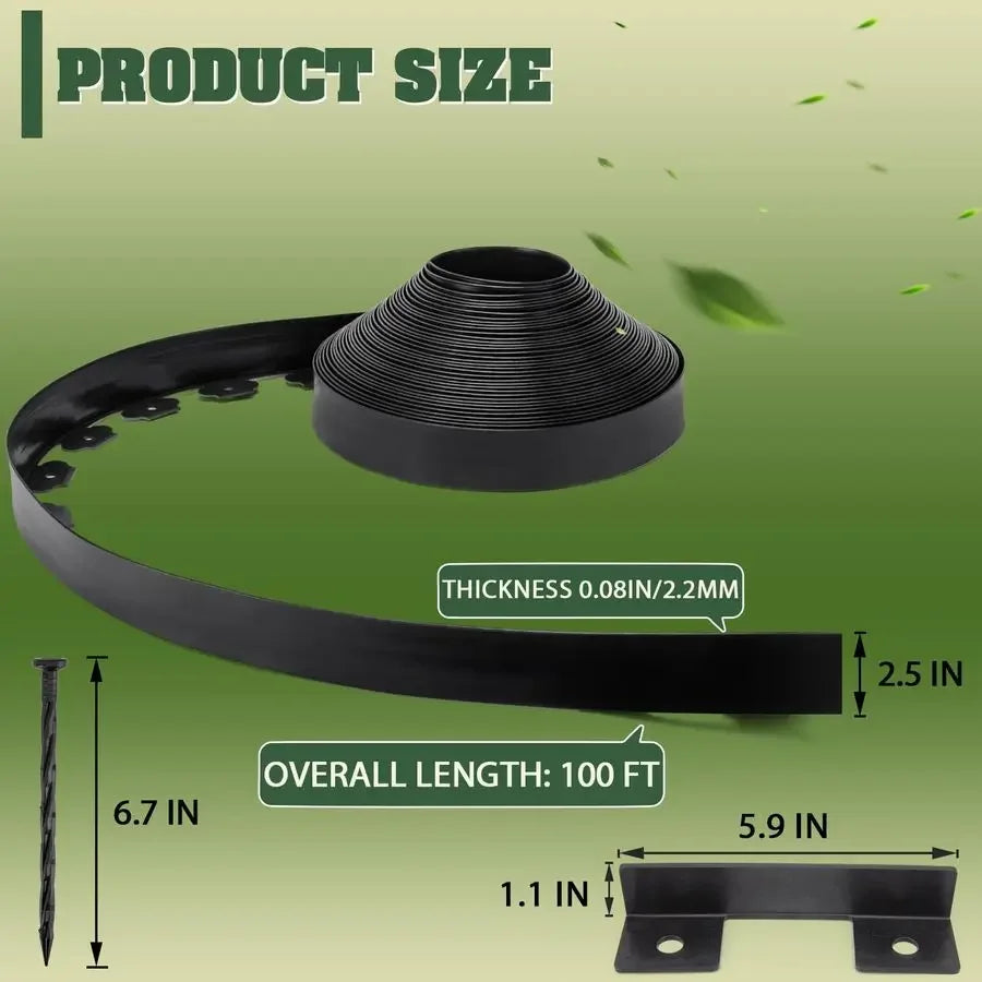 XMSJ Landscape Edging Kit With Connectors And Spikes
