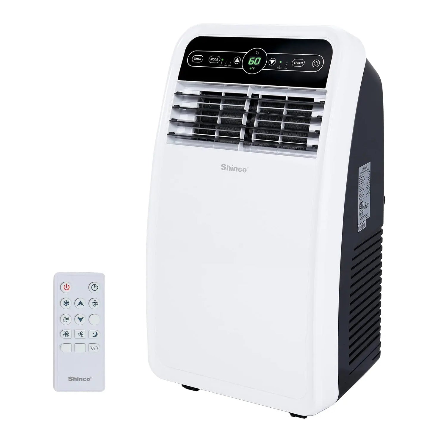 Shinco Portable Air Conditioner with Built-In Dehumidifier and Fan Modes