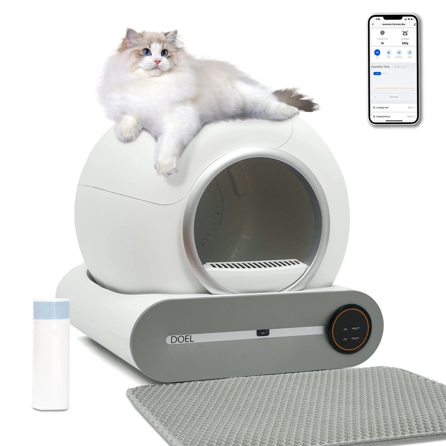 DOEL Self Cleaning Cat Litter Box Automatic With App Control And WiFi