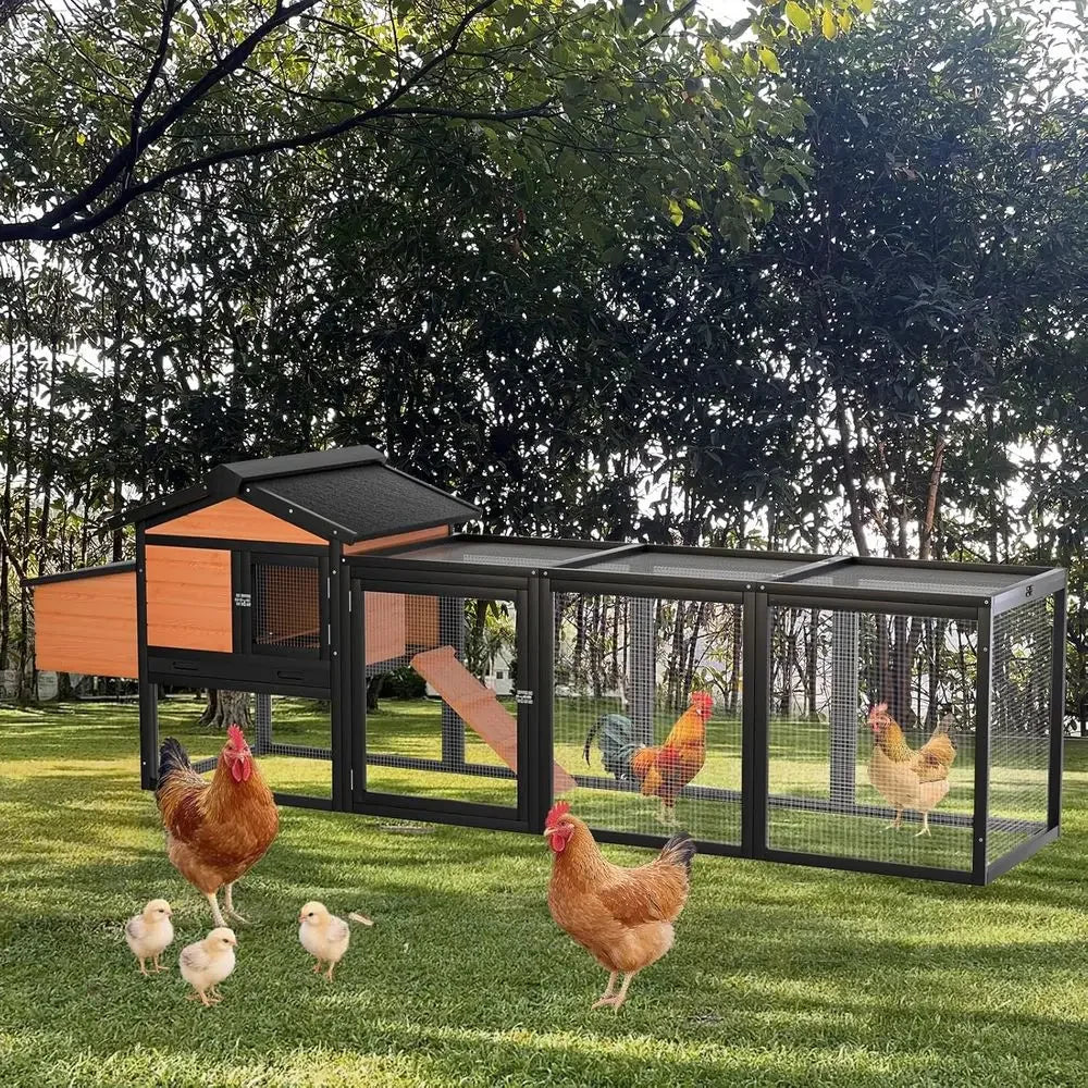 Wooden Chicken Coop With Nesting Boxes For 2 To 5 Chickens