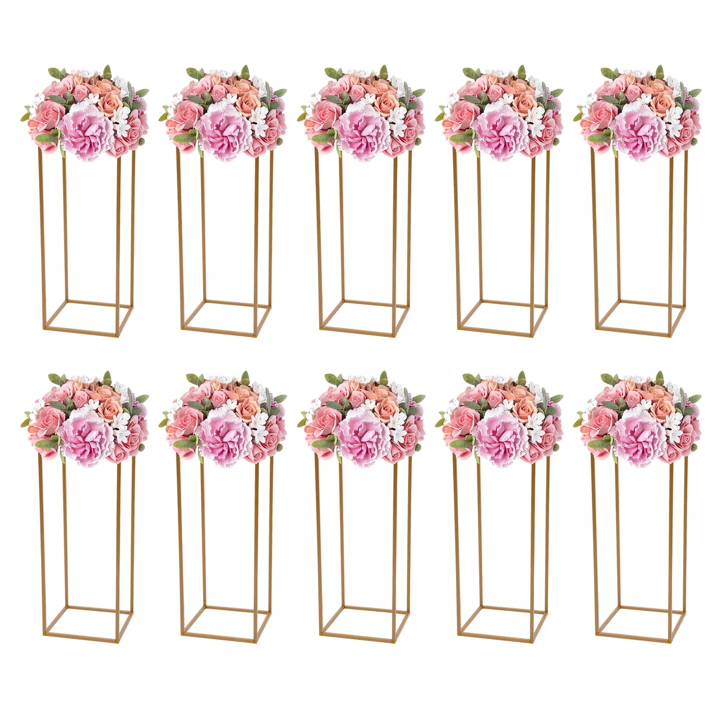 Wedding Flower Stand Set Metal Column Rack Pillar Display