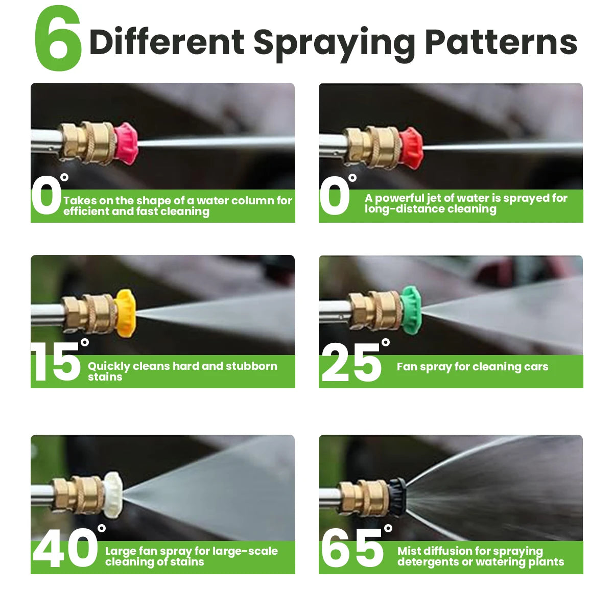 High Pressure Washer Extension Wand Set With Quick Connect Nozzle Tips