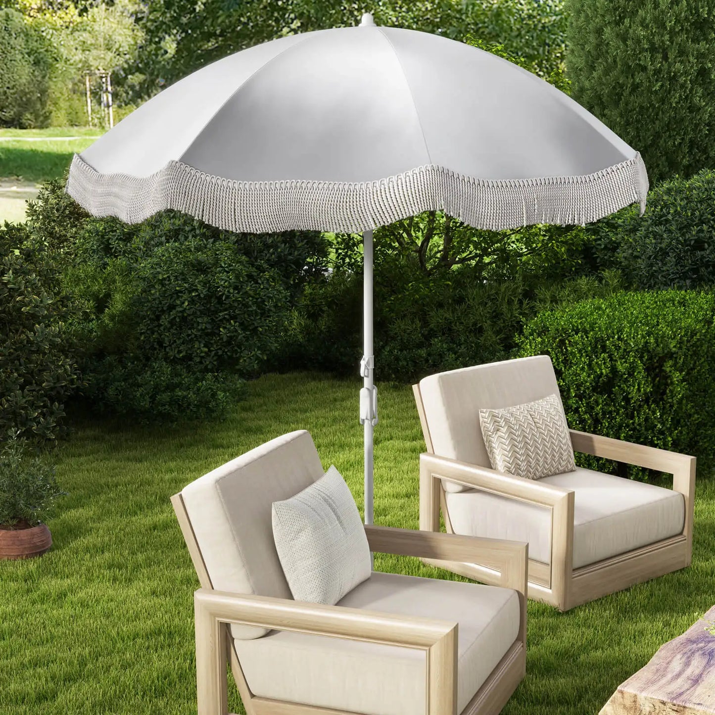 HOMASIS Outdoor Patio Umbrella With Push Button Tilt Carrying Bag