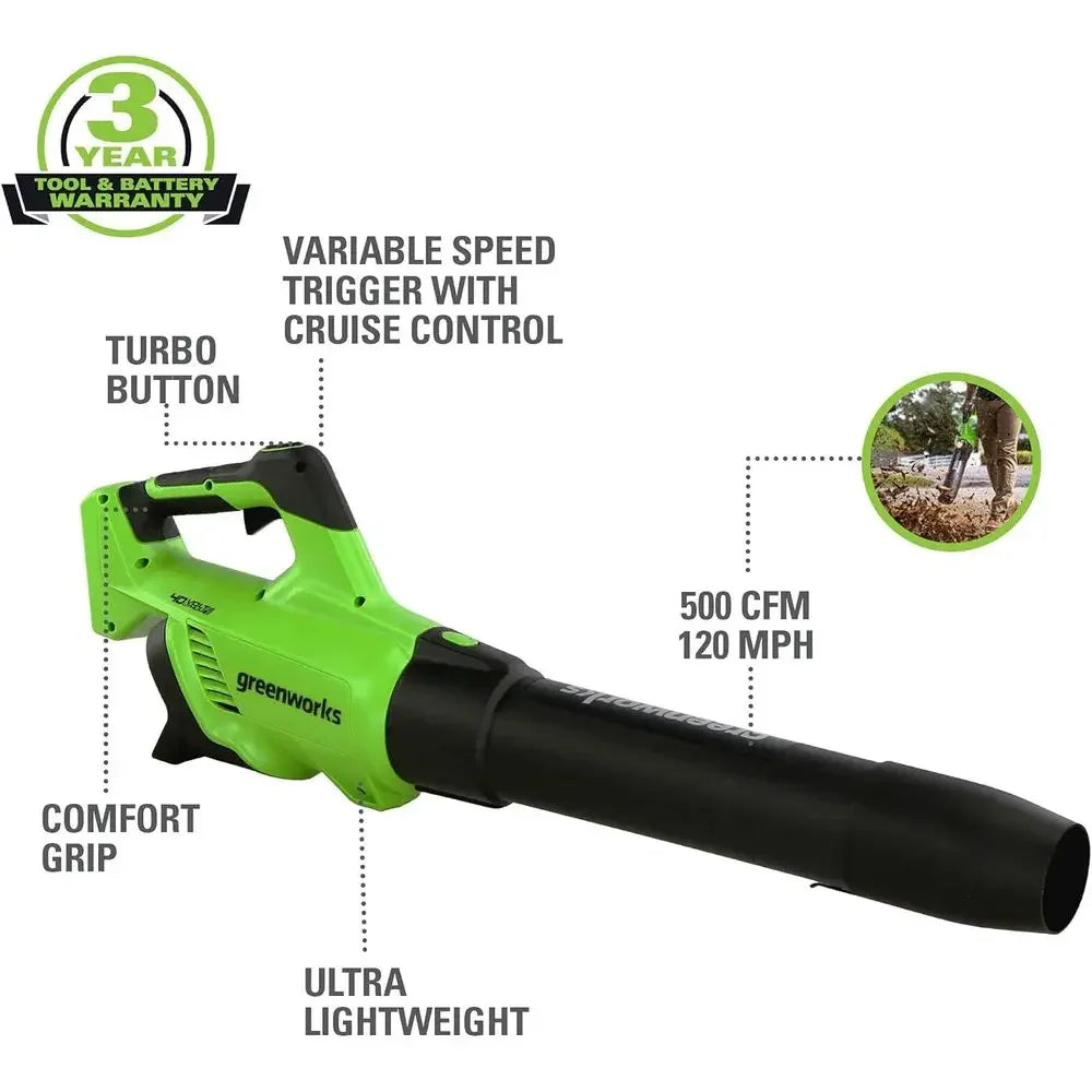 40V Cordless Lawn Mower Leaf Blower String Trimmer Combo Kit