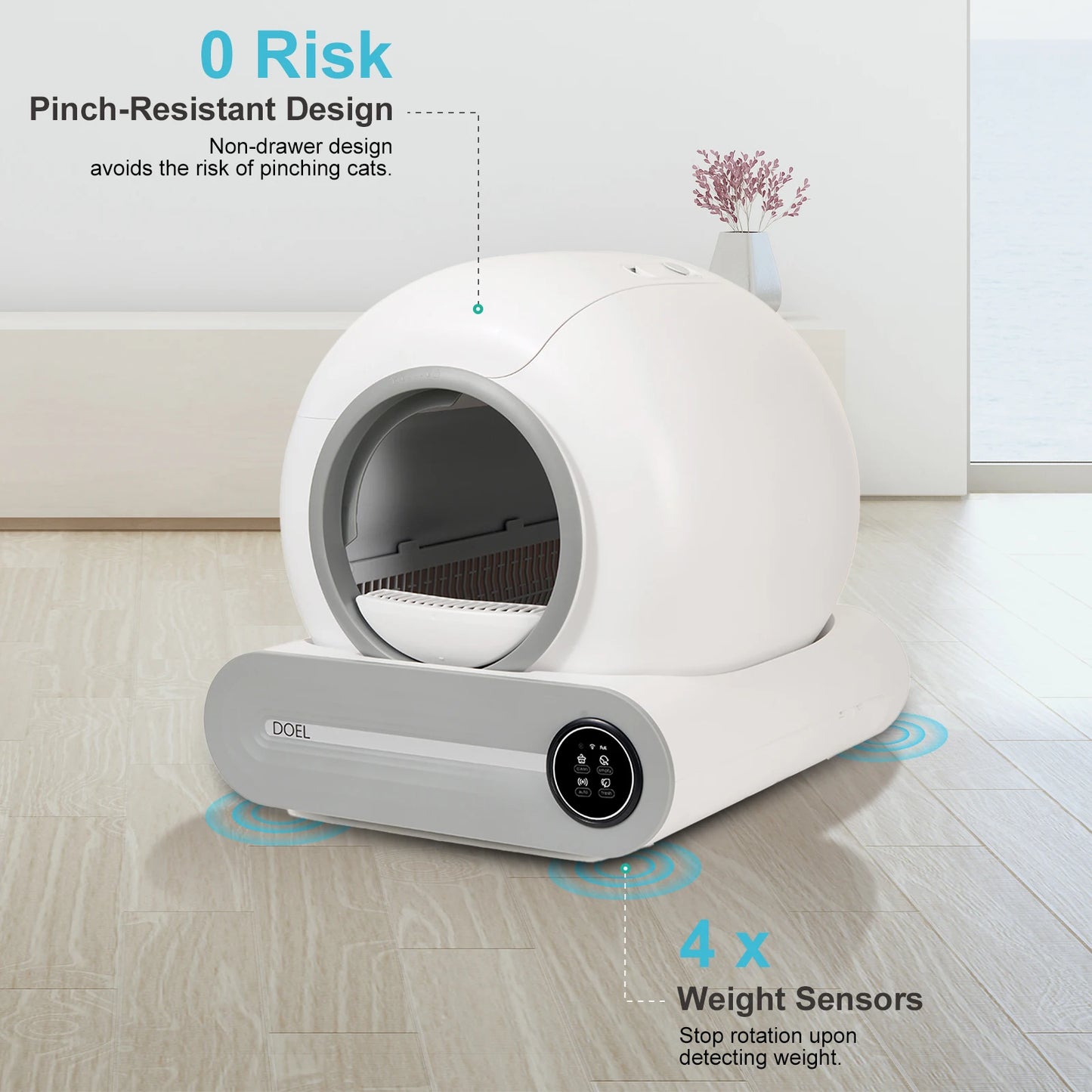 DOEL Self Cleaning Cat Litter Box Automatic With App Control And WiFi
