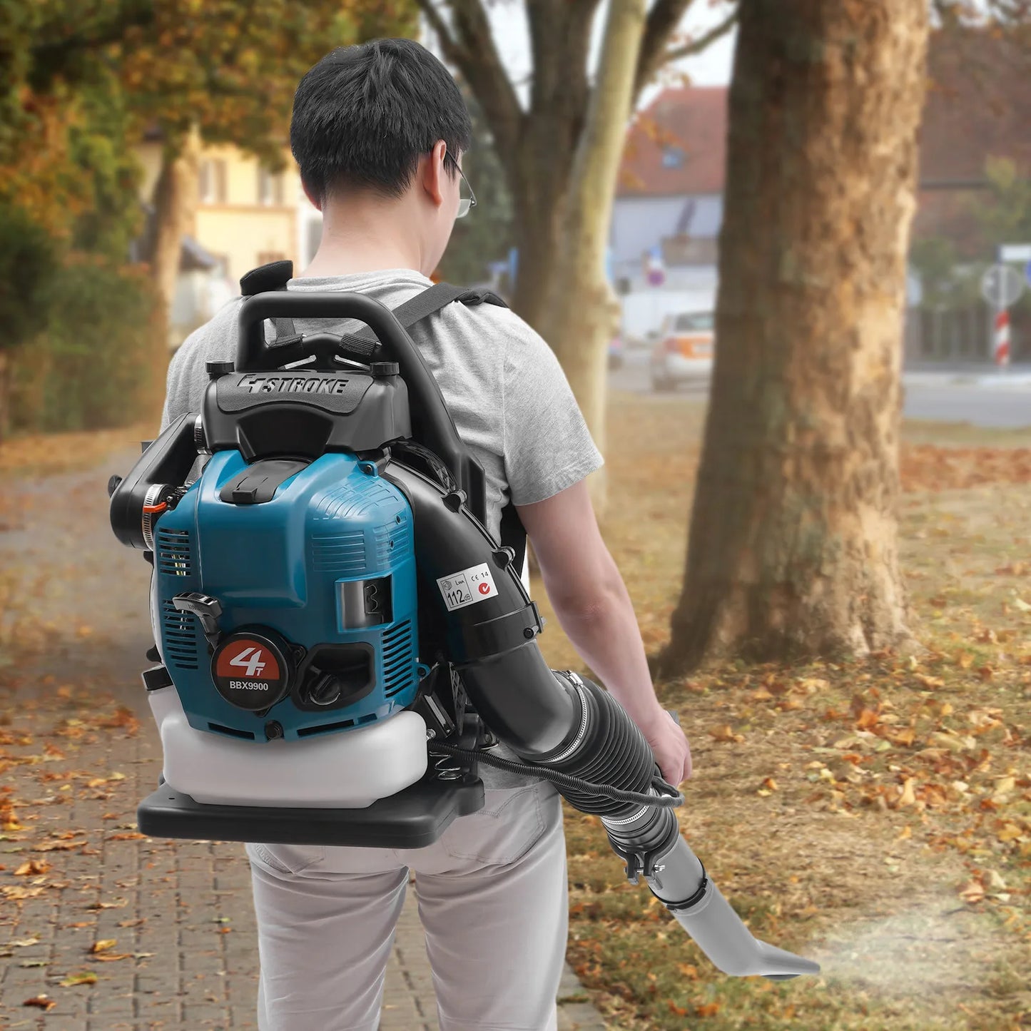 Bymaocar Backpack Leaf Blower 75.6cc Gas Powered 2.6KW 7000RPM
