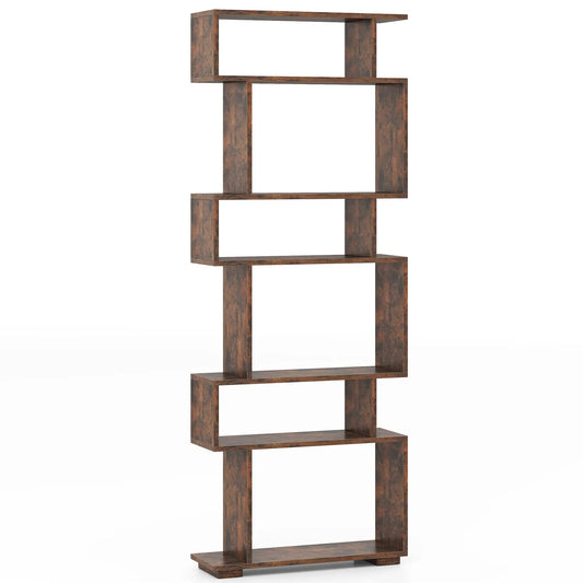 Homasis 6 Tier S Shaped Geometric Bookshelf Anti Toppling Kit