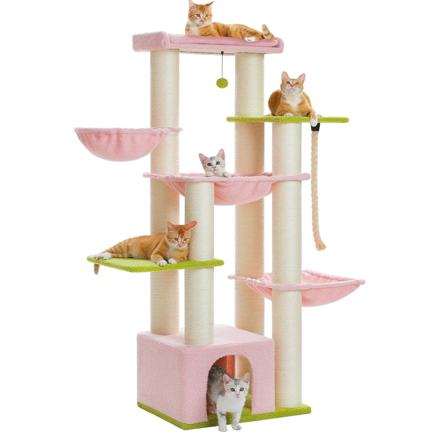 PAWZ Road Cat Tree Tower With Hammock And Multiple Levels