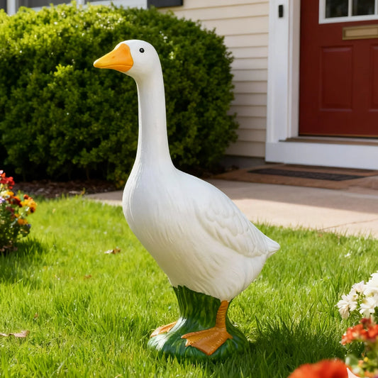 Goose Garden Statue Weatherproof Outdoor Resin Yard Ornament
