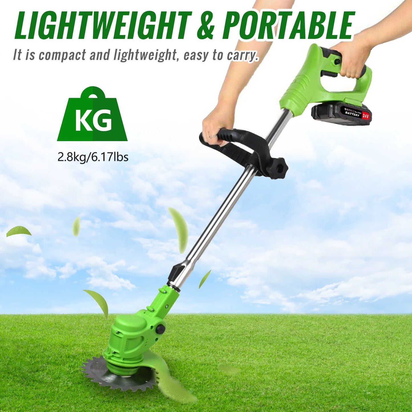 Electric Cordless Weed Trimmer Two In One Brushless String Cutter