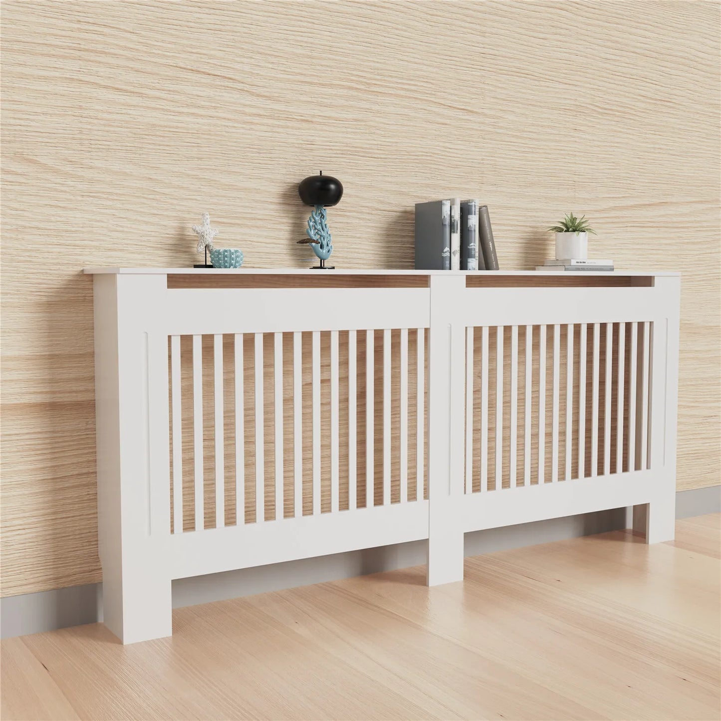 MDF Radiator Cover Cabinet With Grill Shelf For Home Use
