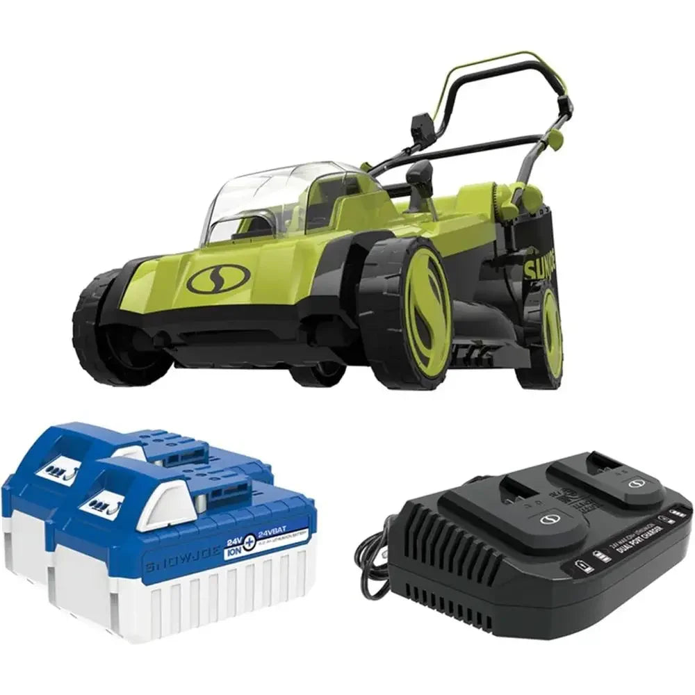 Cordless Lawn Mower With 6 Position Height Adjustment And Bag