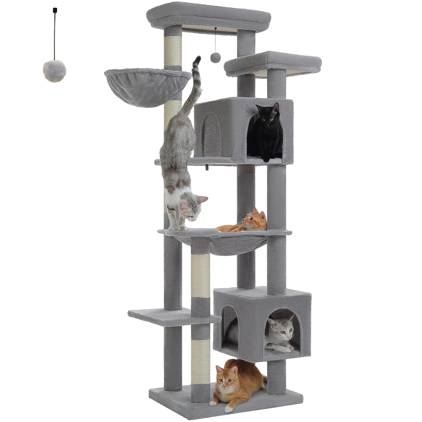 PAWZ Road Cat Tree Multi-Level Plush Condo With Scratching Posts