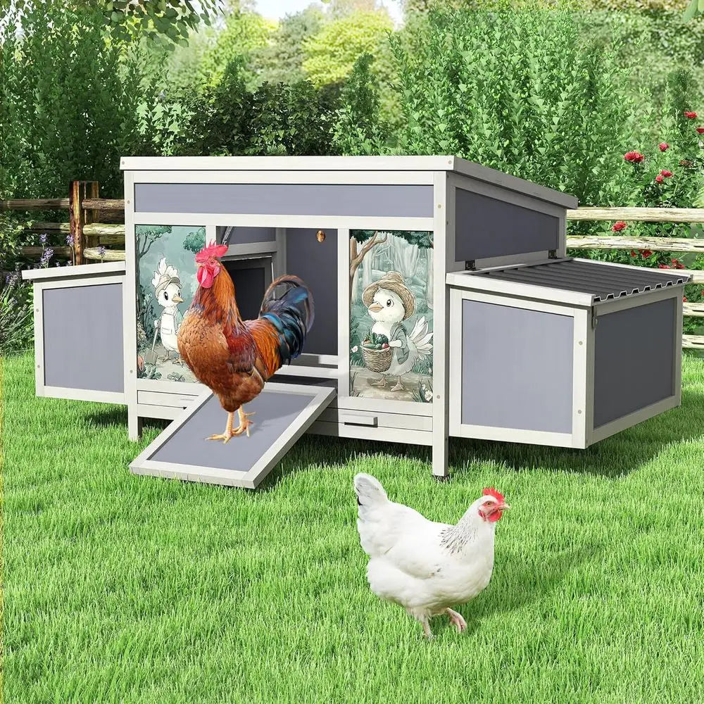 Outdoor Poultry Hutch And Hen House For Ducks And Chicks